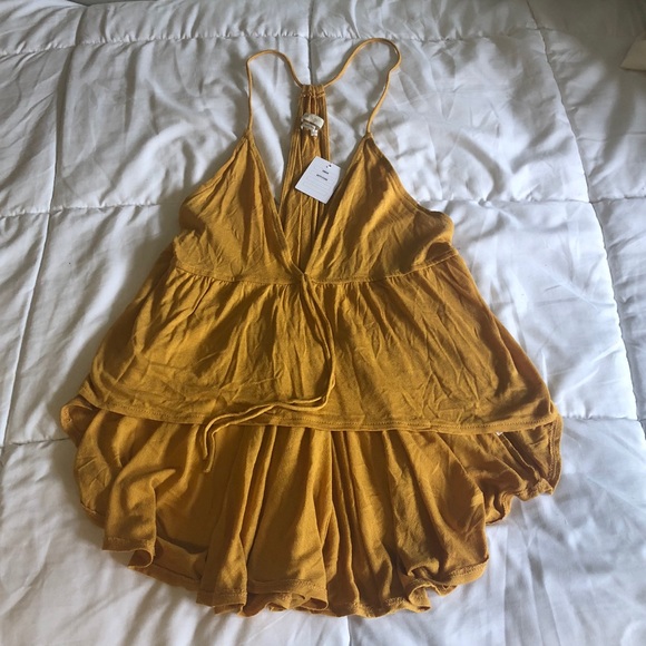 Urban Outfitters Tops - Urban Outfitters Mustard Baby Doll Tank
